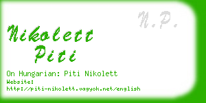 nikolett piti business card